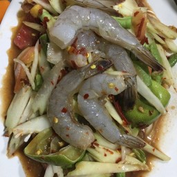 ตำปลาร้ากุ้งสด