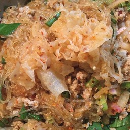 ลาบหมูวุ้นเส้นเห็ดขาว