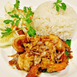 ข้าวกุ้งกระเทียม
