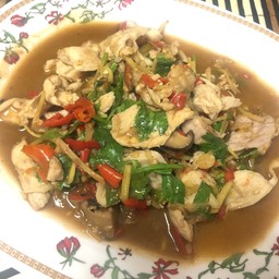 หมูชิ้นผัดขิง