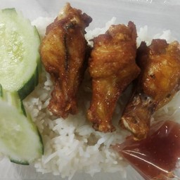 ข้าวสวย+ไก่ทอดน่องเล็ก