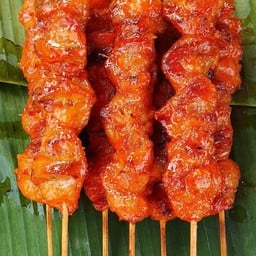 หมูปิ้งน้ำพริกปลาร้าร่มแดง