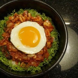 Fried squid bibimbab