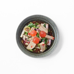 ยำหมูยอไข่แดงเค็ม