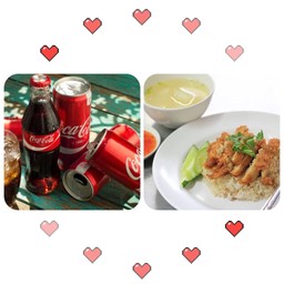 [อร่อยซ่ากับโค้ก] ข้าวมันไก่นายร้อยกับโค้ก 1ขวด