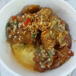 ข้าวไข่นุ่มปลาดอรี่คั่วพริกเกลือ