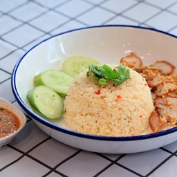 ข้าวคลุกพริกเกลือ (น้ำจิ้มซีฟู้ด)