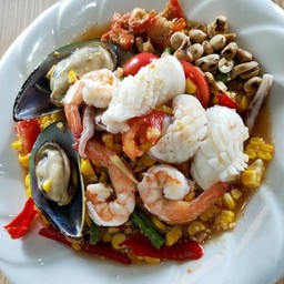 ตำข้าวโพดทะเลรวม