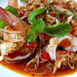 กุ้งทอดพล่ามะม่วง