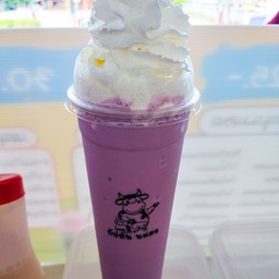 เผือกนมสดปั่น+วิปครีม แก้ว28ออนซ์