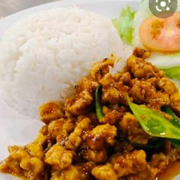 ข้าว+คั่วกลิ้งหมู