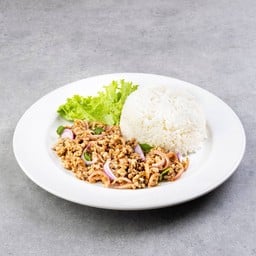 ข้าวหน้าลาบหมูสับ
