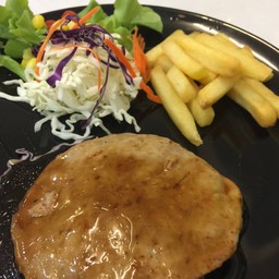 สเต็กเนื้อบดเทริยากิ