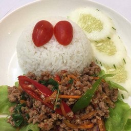 ข้ทวกระเพราหมูสับ