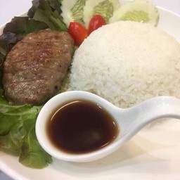 ข้าวสเต็กเนื้อบดเทริยากิ