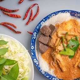 ขนมจีนน้ำยาผสม ป่า+กะทิ