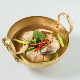 ต้มส้มปลากะพงใส่ขิงสด