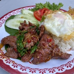 ข้าวกะเพราเนื้อวากิว