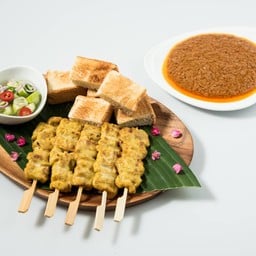 หมูสะเต๊ะกะทิสด