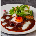 Hambagu Shioyaki - แฮมเบิร์กหมู[Free : Rice + Salad]