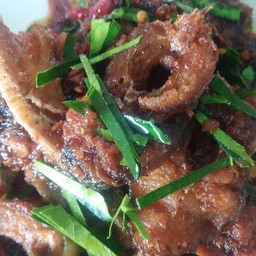 ปลาช่อนทอดกรอบผัดพริกแกง