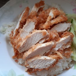 ข้าวมันไก่ทอด