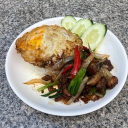 ผัดพริกราดข้าว