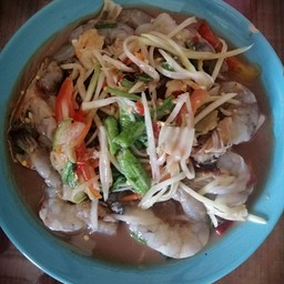 ตำปูปลาร้ากุ้งสด