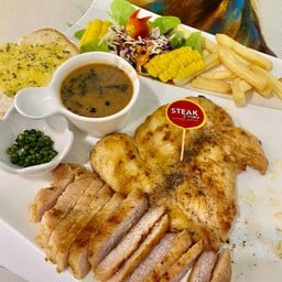 สเต็กจับคู่อกไก่+สเต็กอกไก่ ลด15% ส่งฟรี