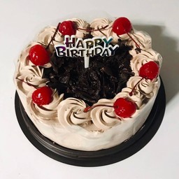 HBDแบล็คฟอเรส แถมป้่ายปัก Hbd + เทียน 6 เล่ม