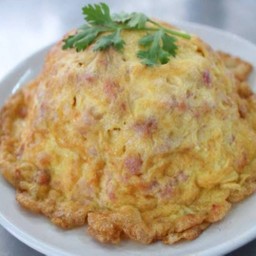 ข้าวไข่เจียว 2 ฟอง - แหนมหมู