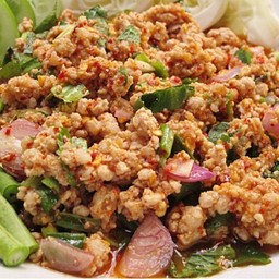 ข้าวลาบหมูสับ