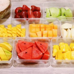 Focus Juice smoothie(น้ำปั่นผลไม้&ผลไม้ปอกพร้อมทาน)&(ลูกชิ้นทอด)โชคชัย4