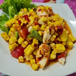 ตำข้าวโพดไข่เค็ม