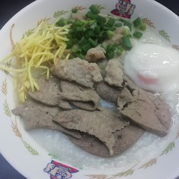 หมูเด้ง,ตับ, ไข่ลวก