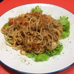 สปาเกตตี้ผัดซอสหมูสับ