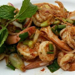 ลาบกุ้งสุก