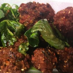 ข้าวราดลาบทอด