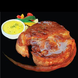 สันคอหมู สเต็ก มันฝรั่งมูส