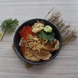 ข้าวหน้าฟลัวการ์+ไข่ปลา