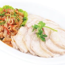 ไก่แช่เหล้ายำแมงกะพรุนน้ำมันงา