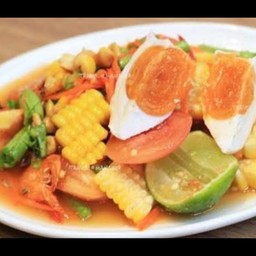 ตำข้าวโพดไข่เค็ม