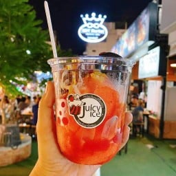 Juicy ice ไอศกรีมเกล็ดหิมะ /สตอเบอร์รี่โยเกิร์ต หมอศรี