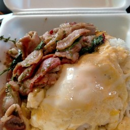 ข้าวไข่ข้น+เพราเบคอนแฮม