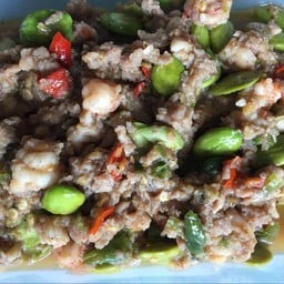สะตอผัดกะปิกุ้งหมูสับ