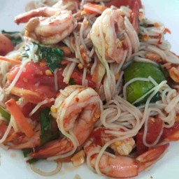 ตำซ่ัวกุ้งสุก