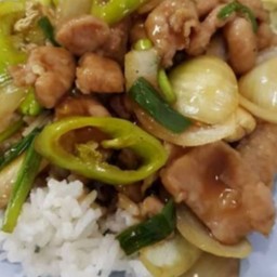 ข้าวหมูผัดพริกสด