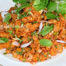 ลาบเอ็นข้อไก่ทอด