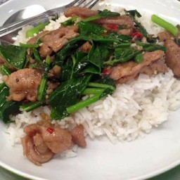 ข้าวคะน้าหมูชิ้น