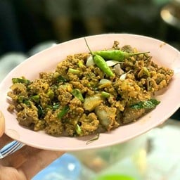 ก้อยหมูมะนาวคั่วสุก